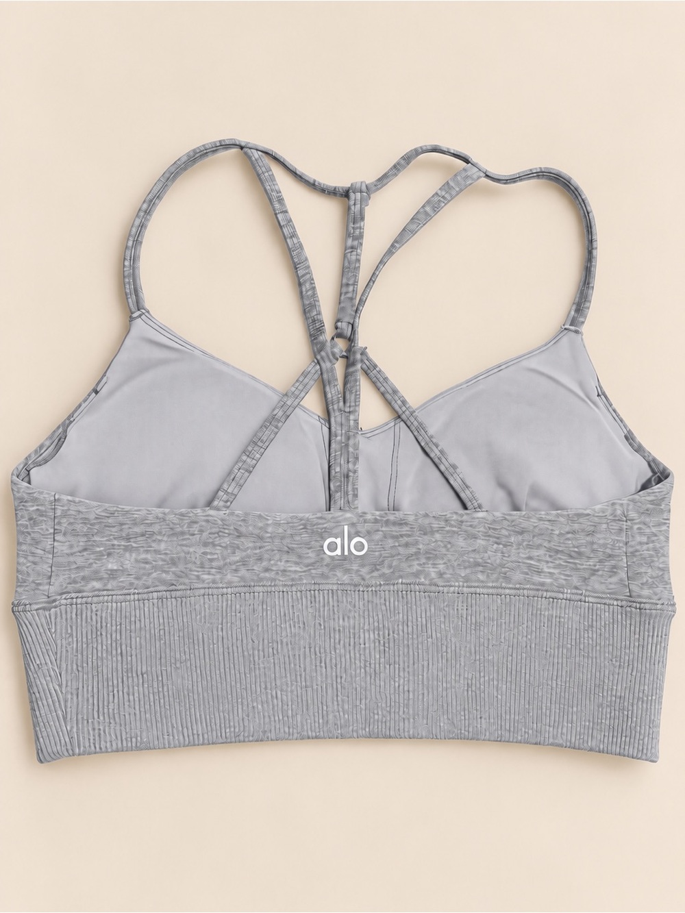 Alo Women's Light Gray lavish Sports Bra✨✨✨